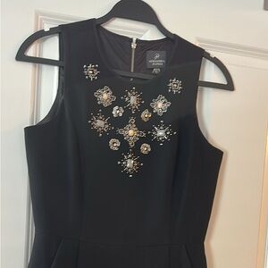 Adrianna Papell Black Sequin Embellished Cocktail Dress